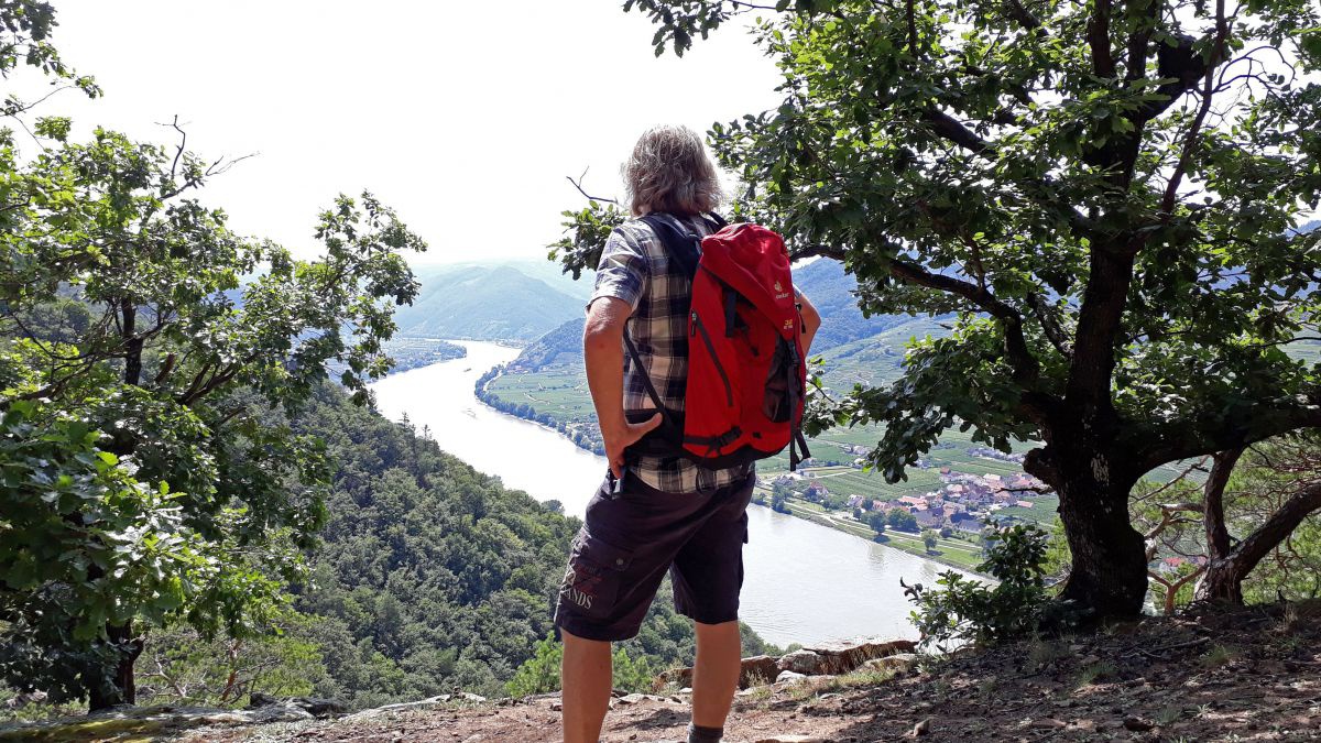 Ausichtspunkt: Christian Brandstätter blicht runter auf die Donau